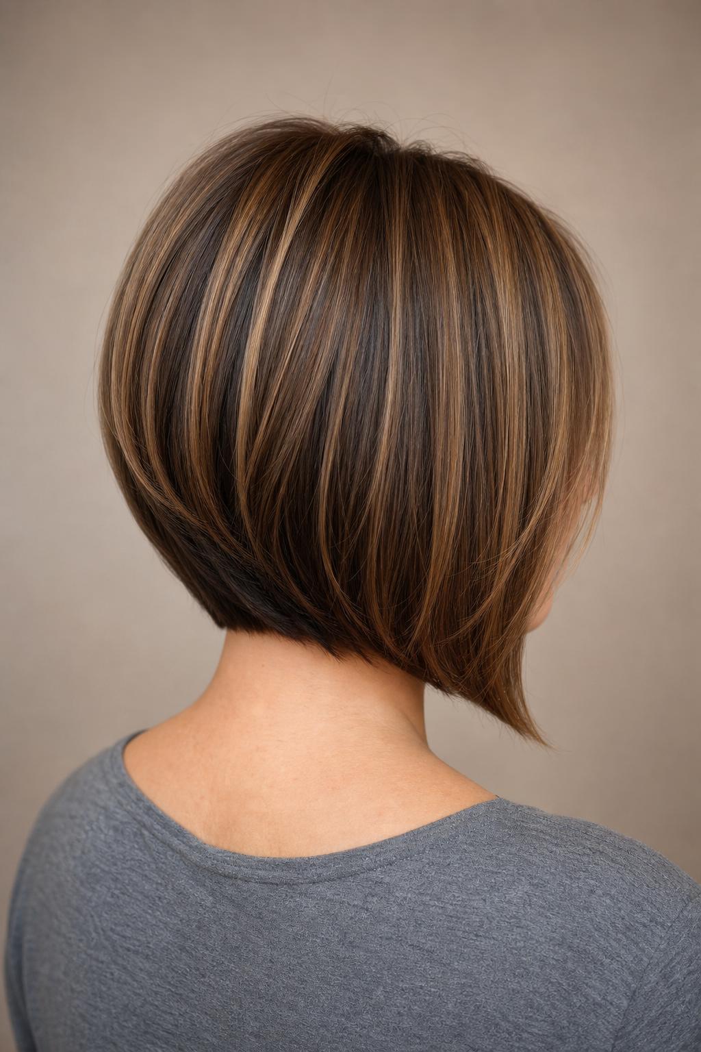 Bronde balayage bob by master colorist Samina, Raleigh NC